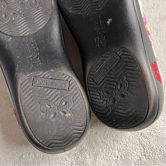 Alegria Keli Pollack Slip-On Paint Splatter Leather Professional Clogs White 37 - Picture 10 of 16